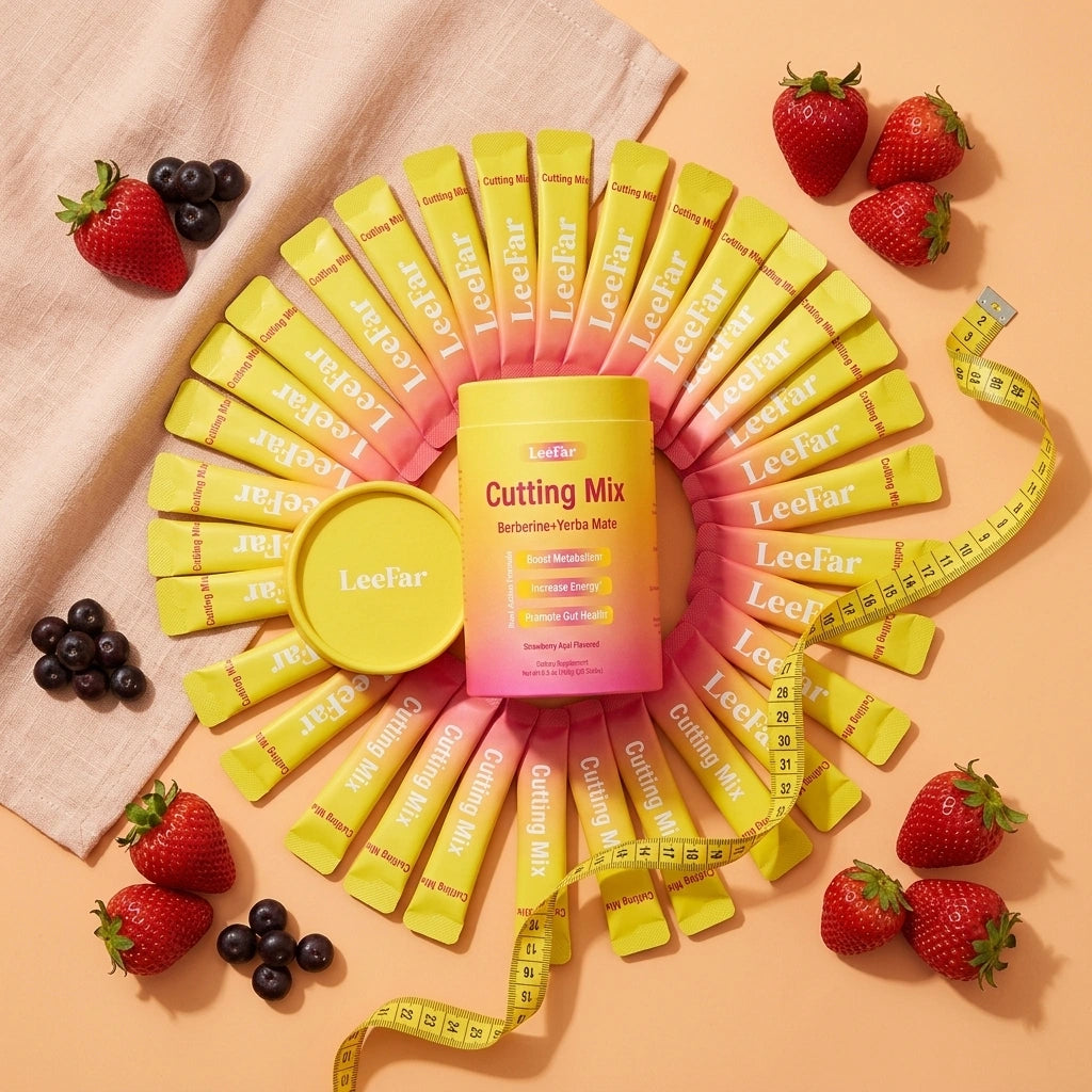 LeeFar™ Cutting Mix Drink - Strawberry Açaí Flavor – 30 Servings